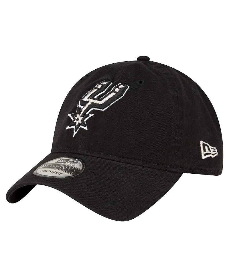 Men's New Era Black San Antonio Spurs Team 2.0 9TWENTY Adjustable Hat