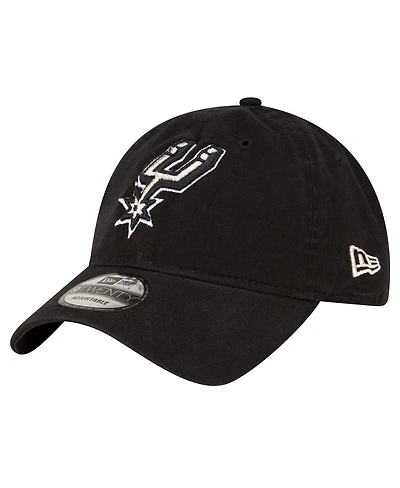 Men's New Era Black San Antonio Spurs Team 2.0 9TWENTY Adjustable Hat