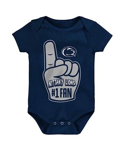Baby Boys and Girls Navy Penn State Nittany Lions #1 Fan Foam Finger Bodysuit