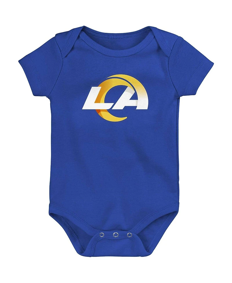 Baby Boys and Girls Royal Los Angeles Rams Team Logo Bodysuit