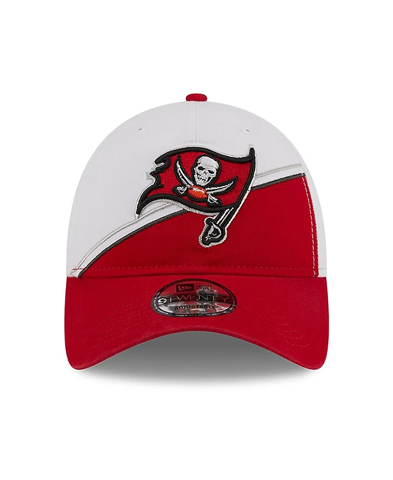 Youth Boys New Era White, Red Tampa Bay Buccaneers 2023 Sideline 9TWENTY Adjustable Hat