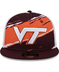 Men's New Era Maroon Virginia Tech Hokies Tear Trucker 9FIFTY Snapback Hat