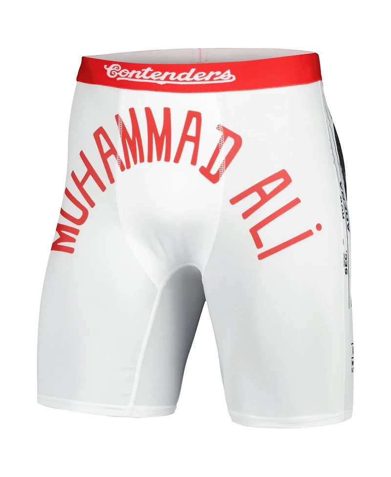 Men's Contenders Clothing White Muhammad Ali 1965 Robe Boxer Briefs