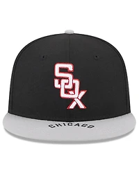 Men's New Era Black, Gray Chicago White Sox On Deck 59FIFTY Fitted Hat