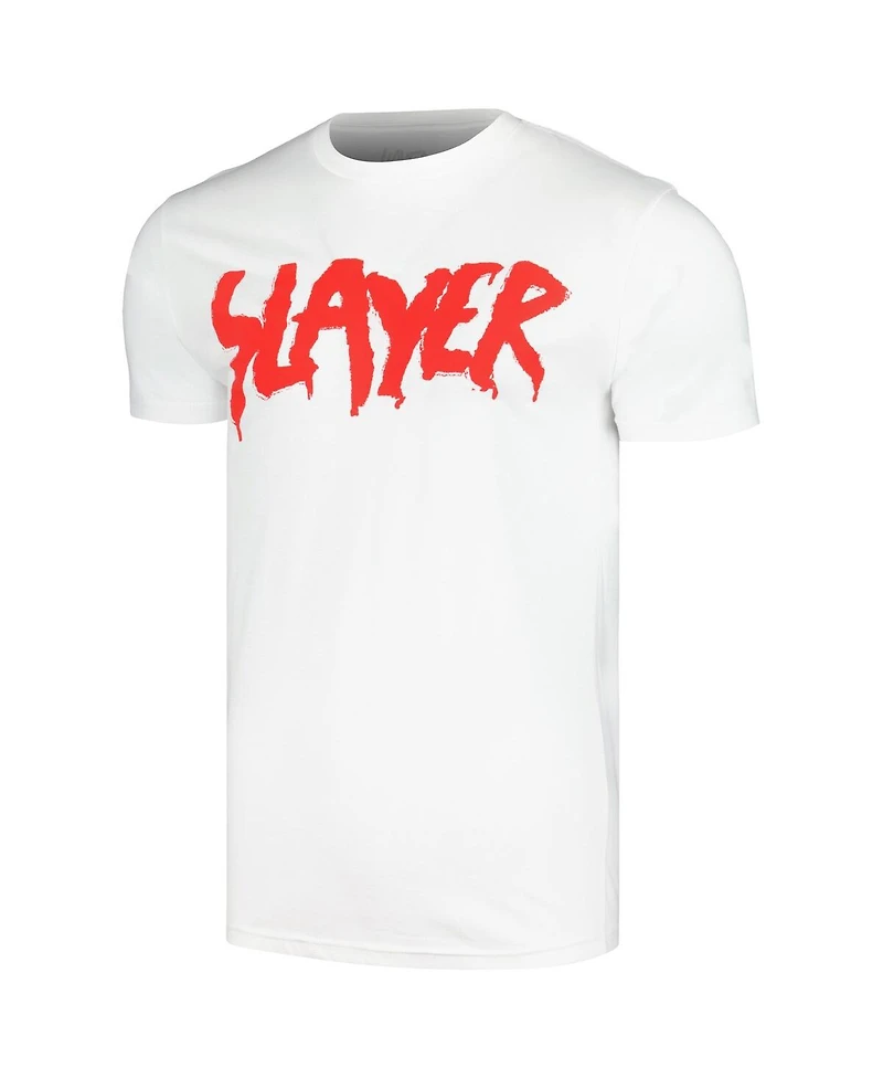 Men's White Slayer Drip Logo T-shirt