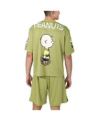 Men's Dumbgood Olive Peanuts Snoopy Mesh Jersey