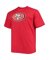 Men's Fanatics George Kittle Scarlet San Francisco 49ers Big and Tall Player Name and Number T-shirt