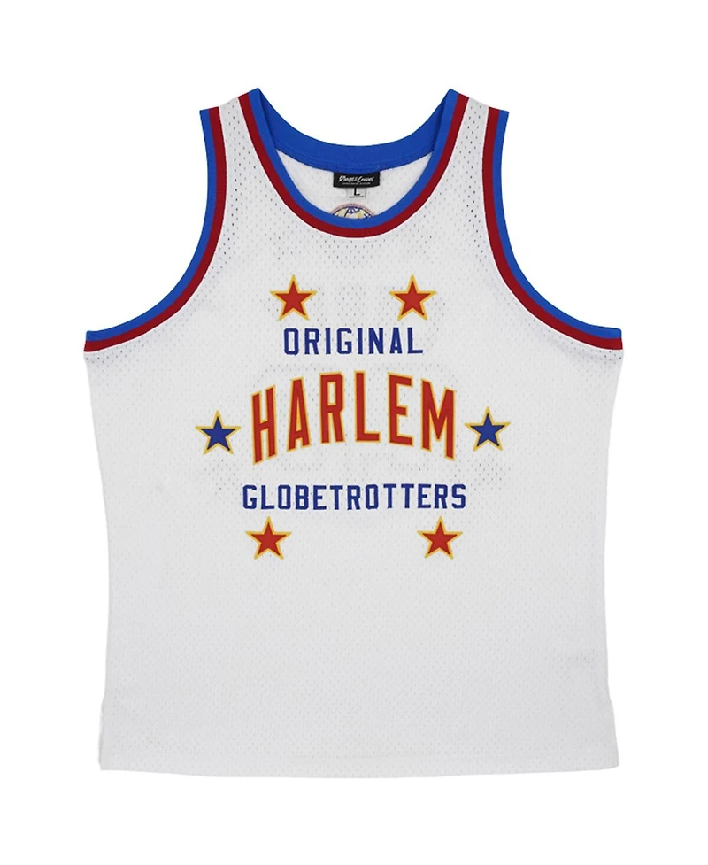 Men's Rings & Crwns Curly Neal White Harlem Globetrotters Throwback Swingman Jersey