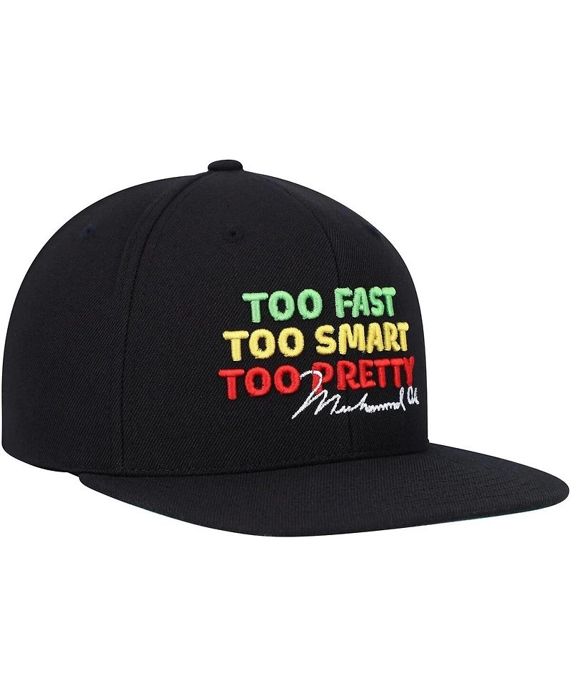 Men's and Women's Contenders Clothing Black Muhammad Ali Too Pretty Snapback Hat
