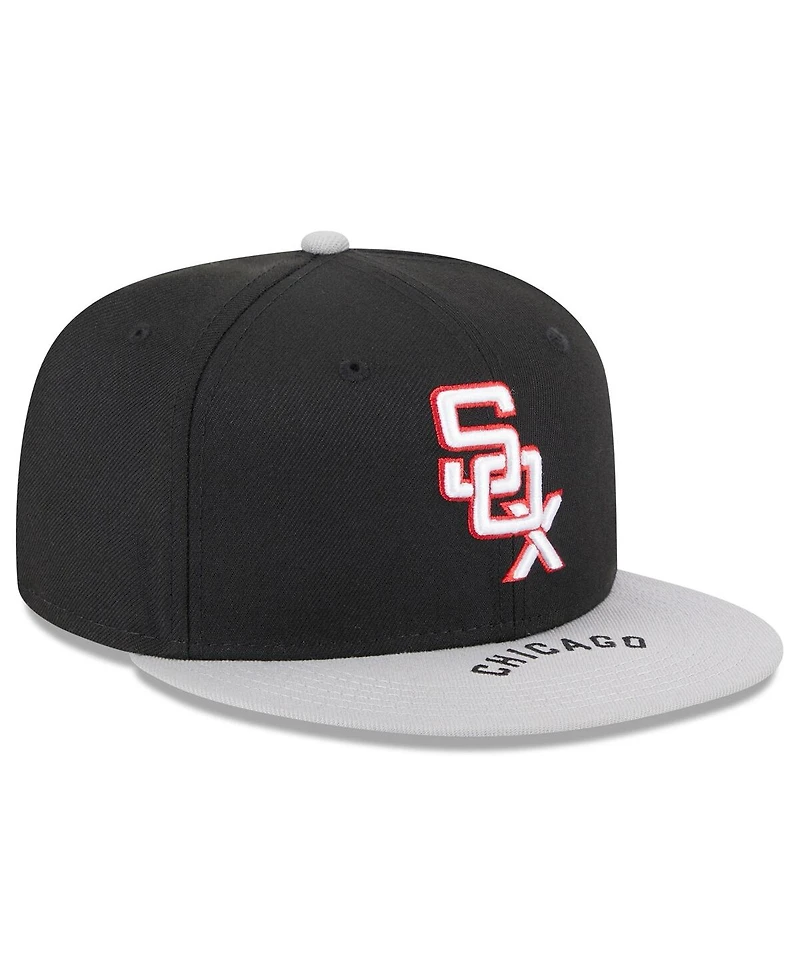 Men's New Era Black, Gray Chicago White Sox On Deck 59FIFTY Fitted Hat