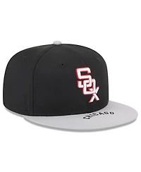 Men's New Era Black, Gray Chicago White Sox On Deck 59FIFTY Fitted Hat