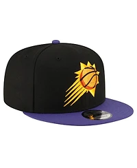 Men's New Era Black, Purple Phoenix Suns Official Team Color 2Tone 9FIFTY Snapback Hat