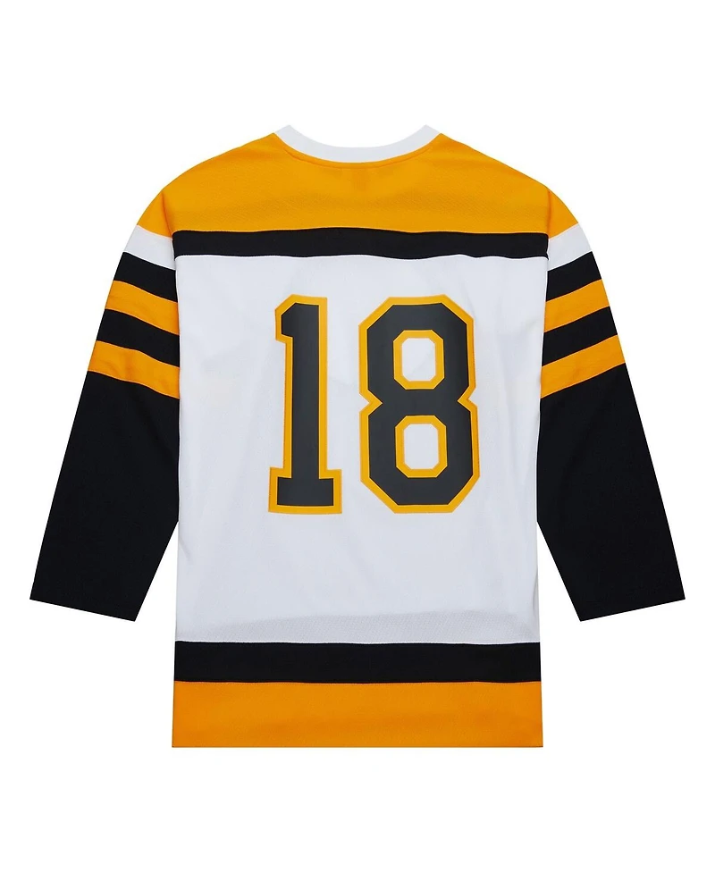 Men's Mitchell & Ness Willie O'Ree White Boston Bruins 1958 Blue Line Player Jersey