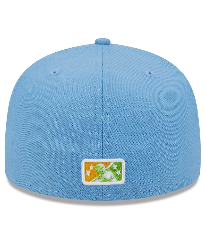 Men's New Era White Winston-Salem Dash Theme Nights Shags 59FIFTY Fitted Hat