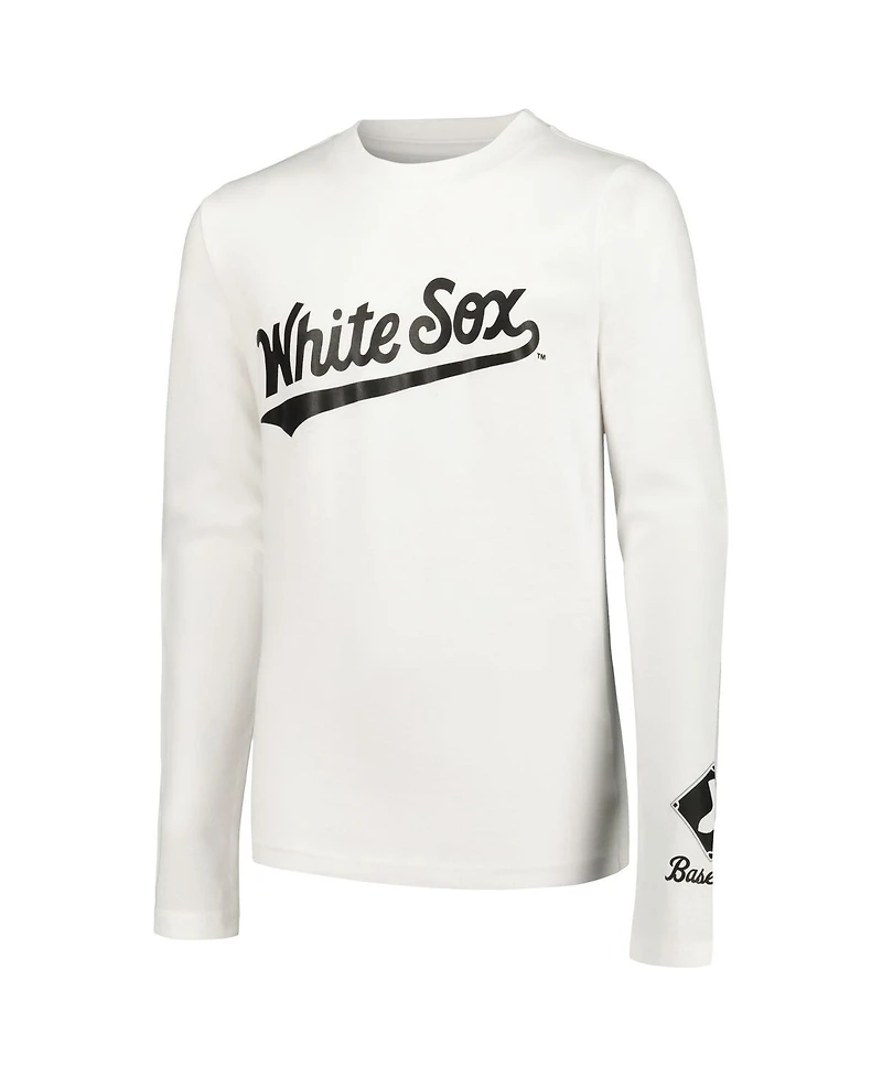 Big Boys Stitches Black, White Chicago Sox T-shirt Combo Set