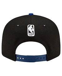 Men's New Era Black, Royal Golden State Warriors Official Team Color 2Tone 9FIFTY Snapback Hat