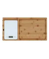 Dexas Prep-Tech Bamboo 20" x 10.5" Cutting Board and Kitchen Scale