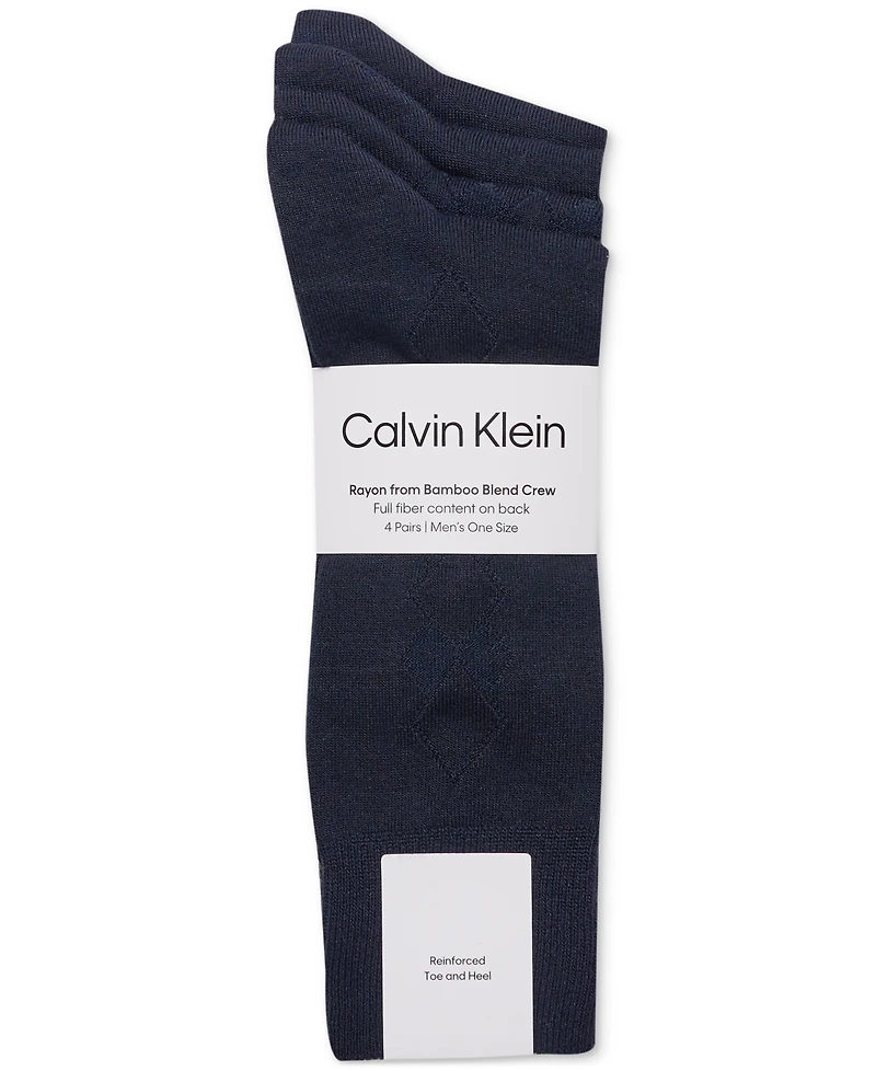 Calvin Klein Men's 4-Pk. Crew Dress Socks