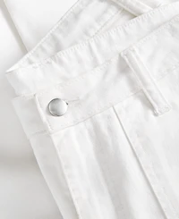 On 34th Women's White High Rise Utility Cargo Jeans, Created for Macy's