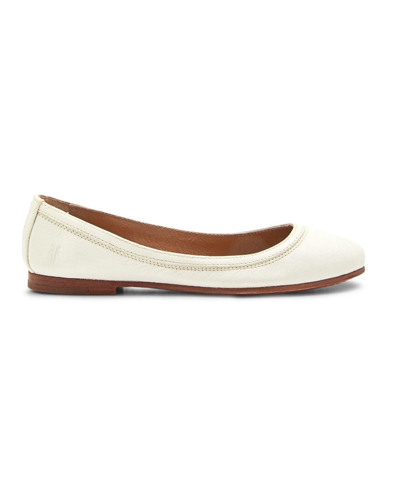 Frye Women's Carson Leather Ballet Flats - White