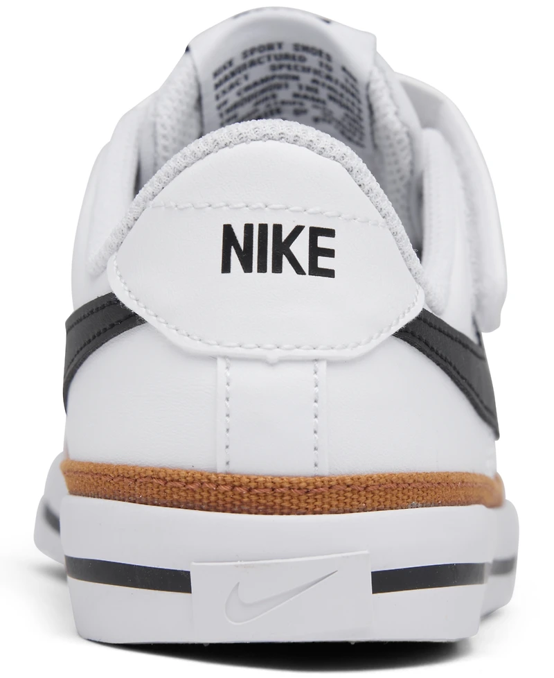 Nike Little Kids Court Legacy Adjustable Strap Closure Casual Sneakers from Finish Line