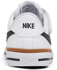 Nike Little Kids Court Legacy Adjustable Strap Closure Casual Sneakers from Finish Line