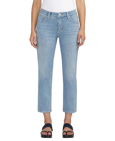 Jag Women's Ruby Mid Rise Straight Cropped Jeans