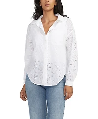 Jag Women's Relaxed Button-Down Shirt