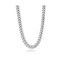 Metallo Stainless Steel 10mm Cuban Chain Necklace