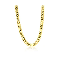Metallo Stainless Steel 10mm Cuban Chain Necklace