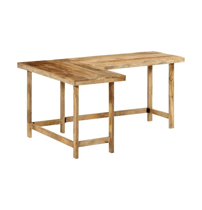 vidaXL Desk 65"x43.3"x29.5" Solid Wood Mango
