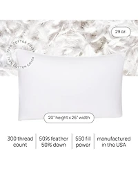 East Coast Bedding 50% Down, 50% Feather Bed Pillow Standard, Pack of 1
