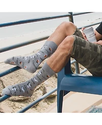MeMoi Men's Coffee Time Novelty Crew Socks