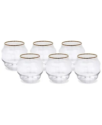 Vivience Rippled Dof Glasses, Set of 6