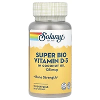 Solaray Super Bio Vitamin D-3 125 mcg - 120 Softgels
