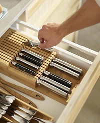Joseph Joseph Drawerstore Large Bamboo 2-Tier Knife Organizer