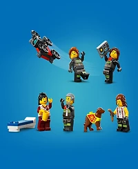 Lego City Fire Station with Fire Truck Pretend Play Toy 60414, 843 Pieces