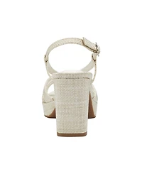 Bandolino Women's Brie Platform Strappy Dress Sandals - Light Natural Woven