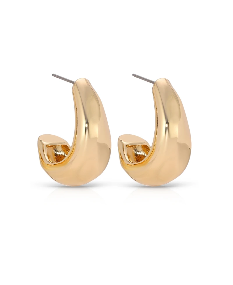 Ettika True Golden 18K Gold-Plated Hoop Earrings