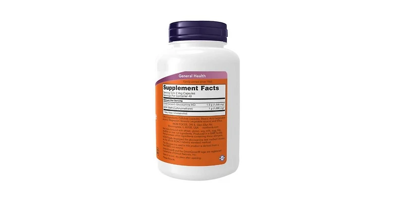 Now Foods Glucosamine & Msm, 120 Veg Caps