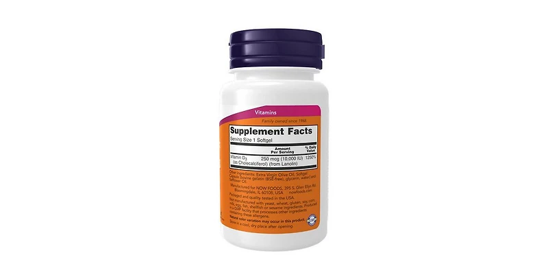Now Foods Vitamin D-3 ,10,000 Iu ,30 Softgels