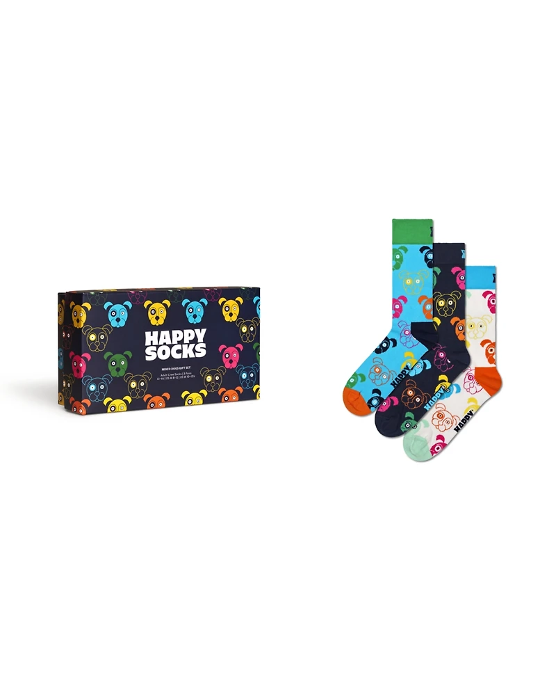 Happy Socks Mixed Dog Socks Gift Set, Pack of 3