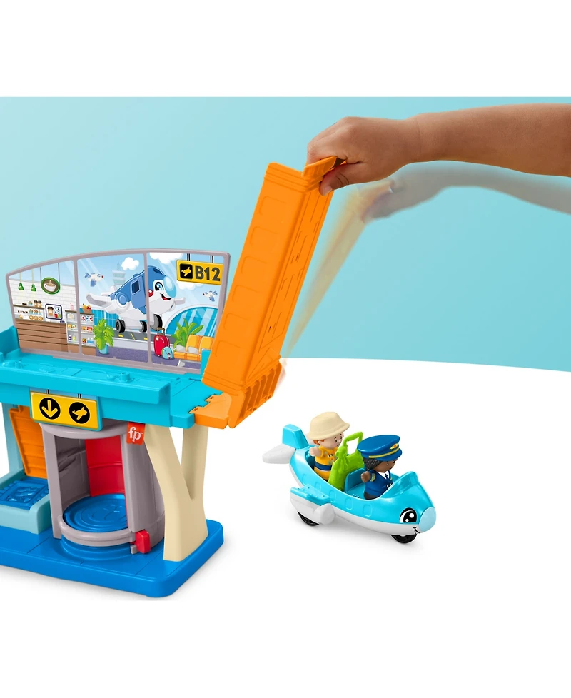 Little People Everyday Adventures Airport Toddler Playset, Airplane and 3 Play Pieces