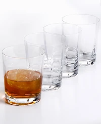 Sur La Table Cambron Optic Double Old-Fashioned Glasses, Set of 4