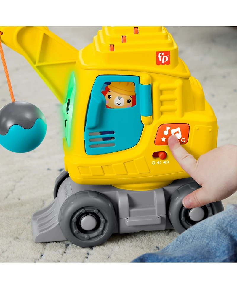 Fisher Price Count and Stack Crane Baby and Toddler Learning Toy with Blocks, Lights and Sounds