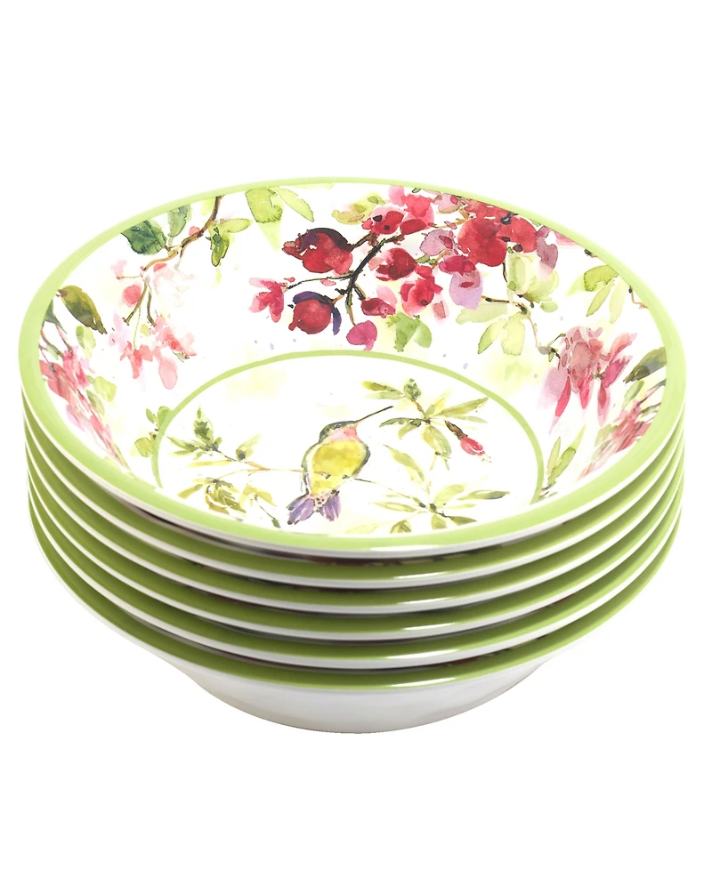 Certified International Hummingbirds Set of 6 All Purpose Bowl 7.5" x 2", Service For 6