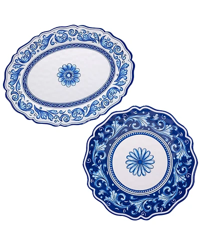 Certified International Veranda 2 Pc Platter Set, Service For 2