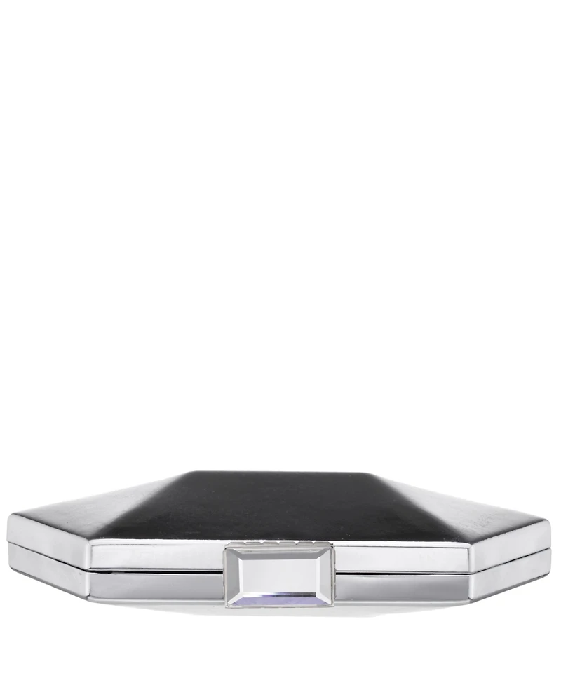Nina Geometric Mirror Metallic Patent Minaudiere Handbag