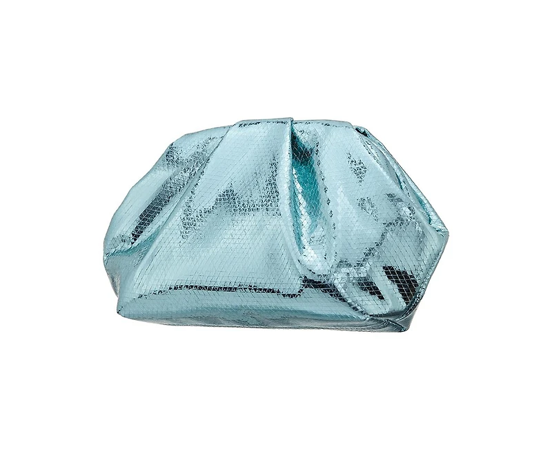 Nina Metallic Pleated Frame Clutch Handbag