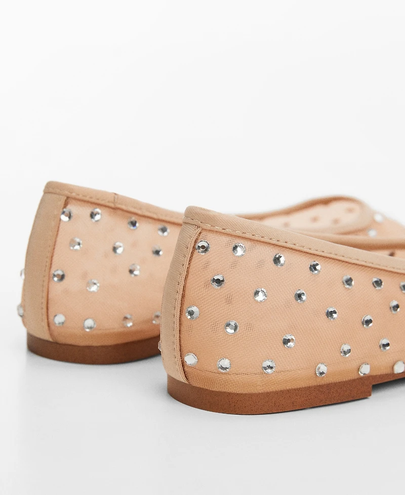 Mango Women's Rhinestone Ballerinas